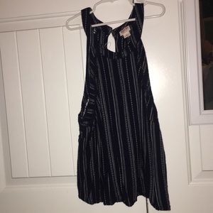 navy blue striped tank top
